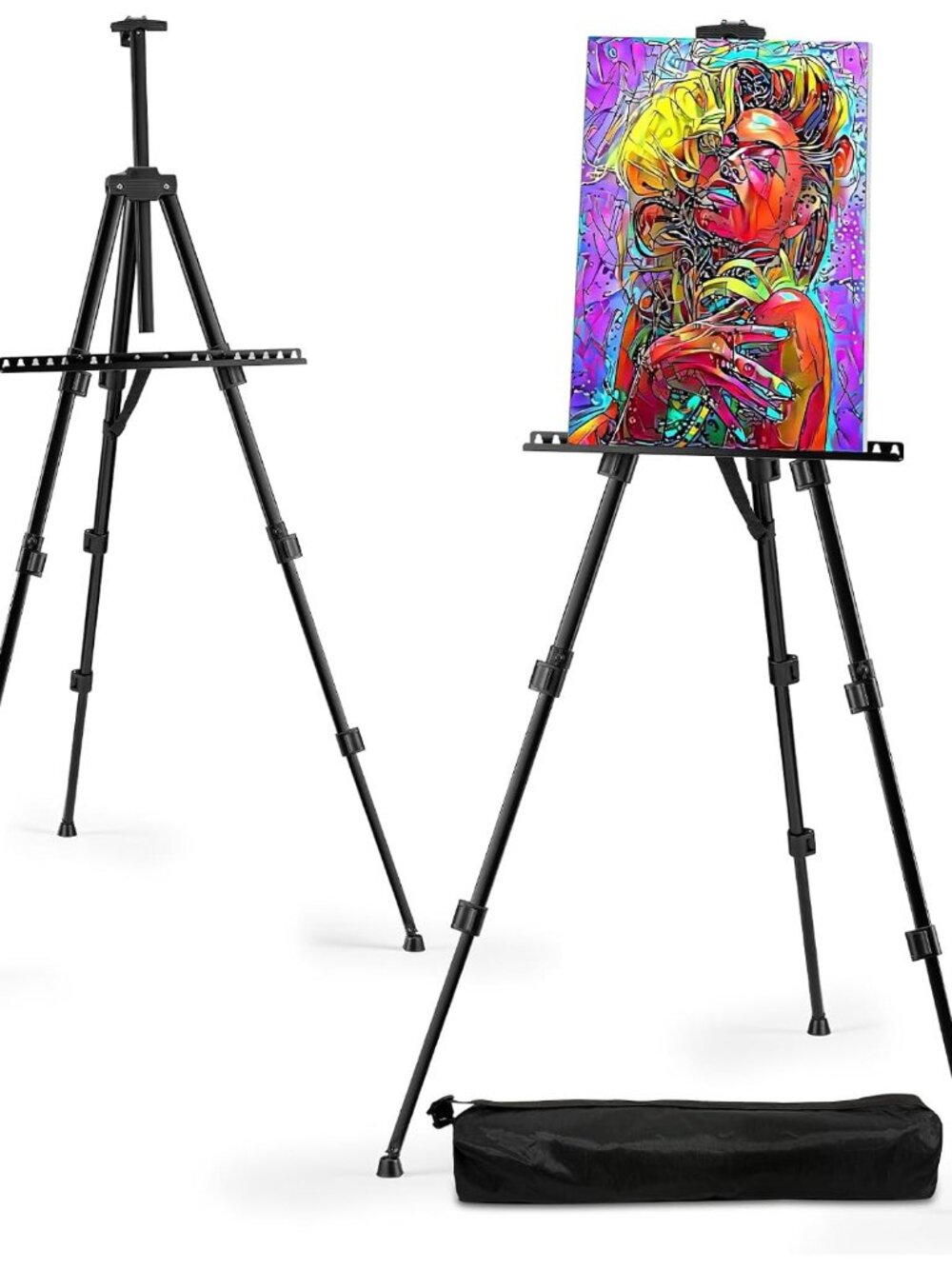 17-66 Inch Adjustable Art Easel Stand for Painting and Sign, Black